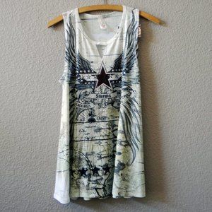 STURGIS/ Black Hills/ Badlands Women's Tunic Top w/Stars Rhinestones Size Large